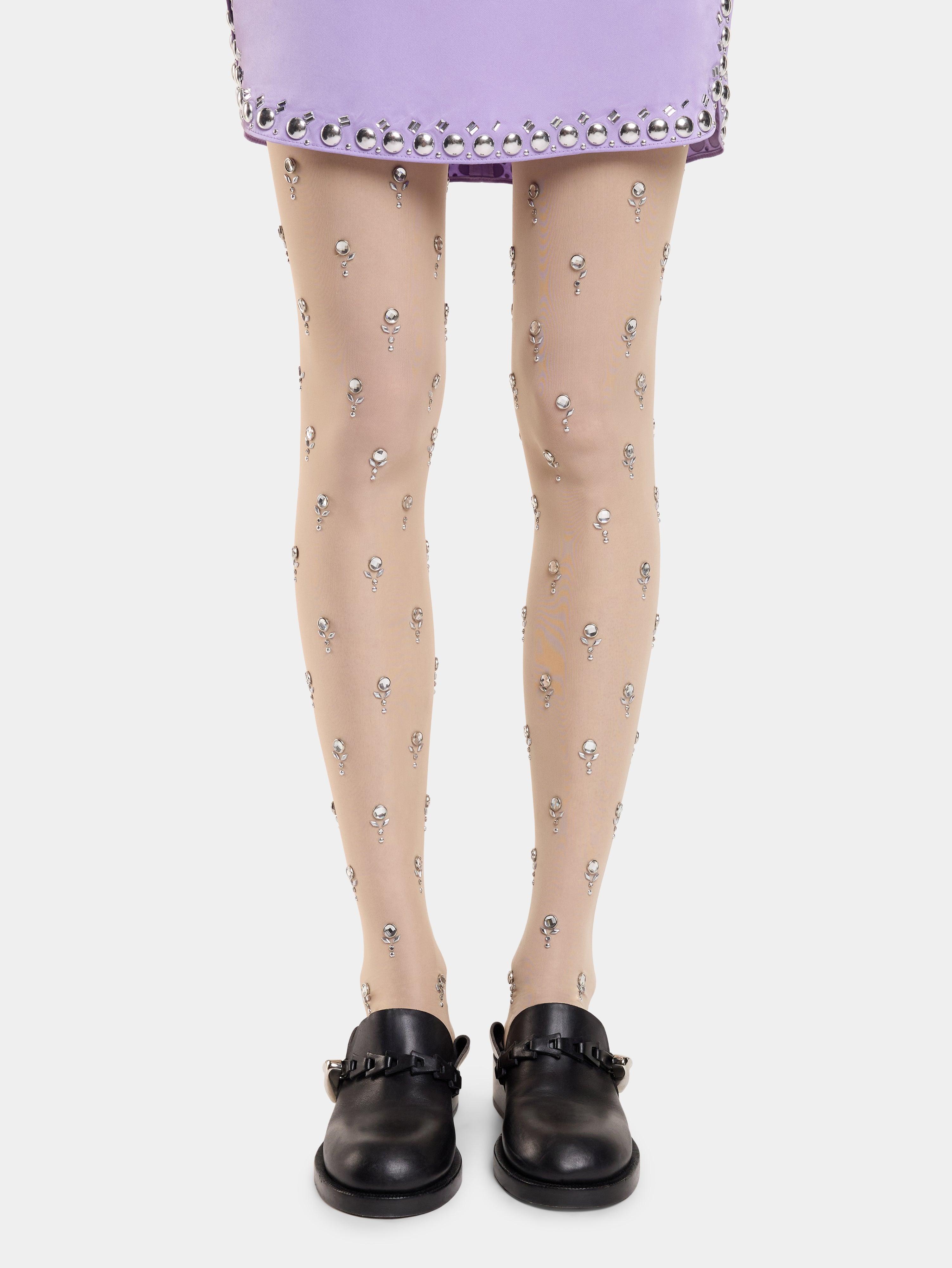 TIGHTS IN EMBROIDERED JERSEY Product Image