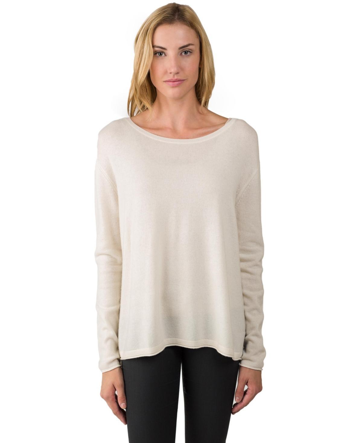 J Cashmere Womens 100% Cashmere Dolman Sleeve Pullover High Low Sweater Product Image