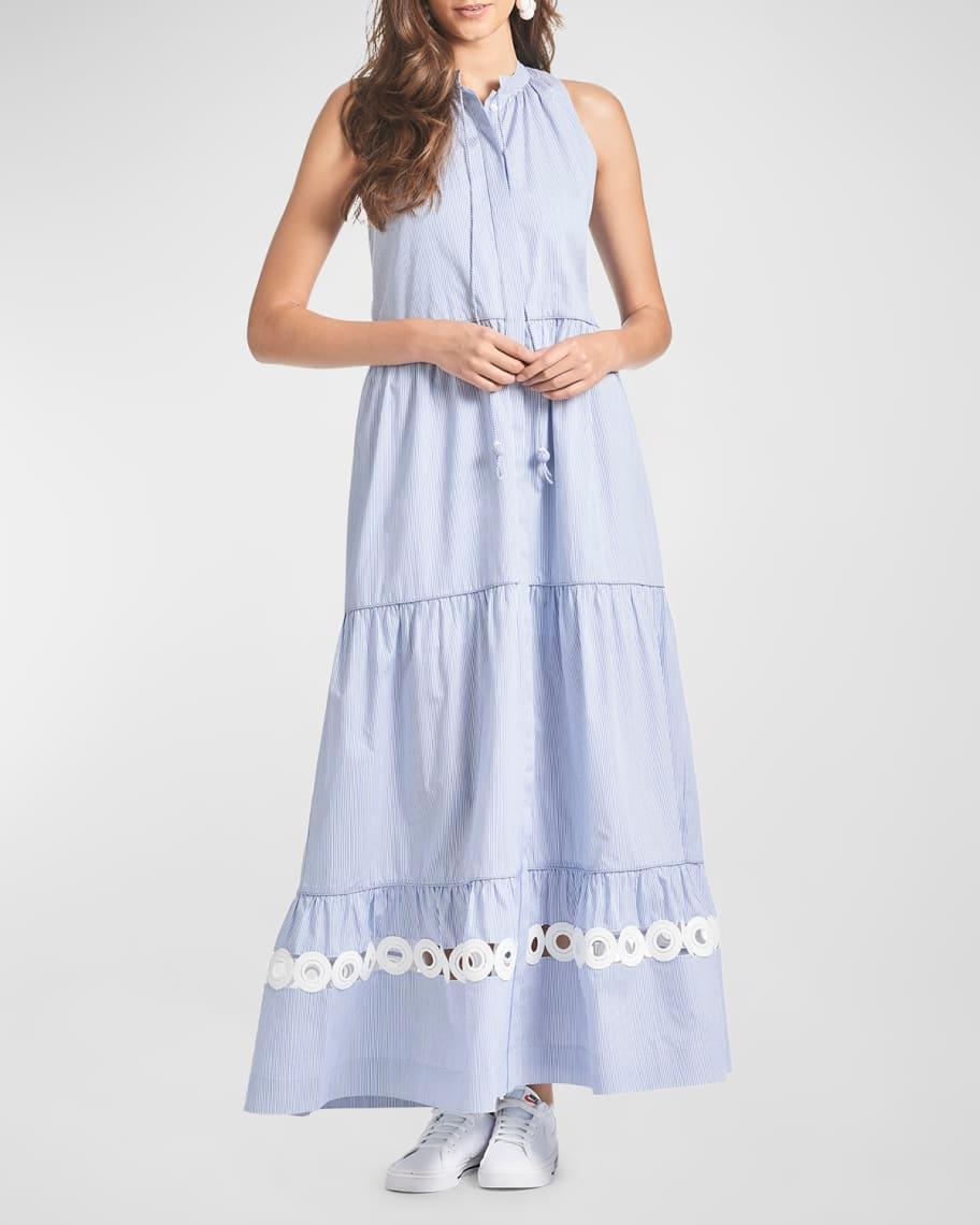 Positano Tiered Lace-Inset Maxi Dress Product Image