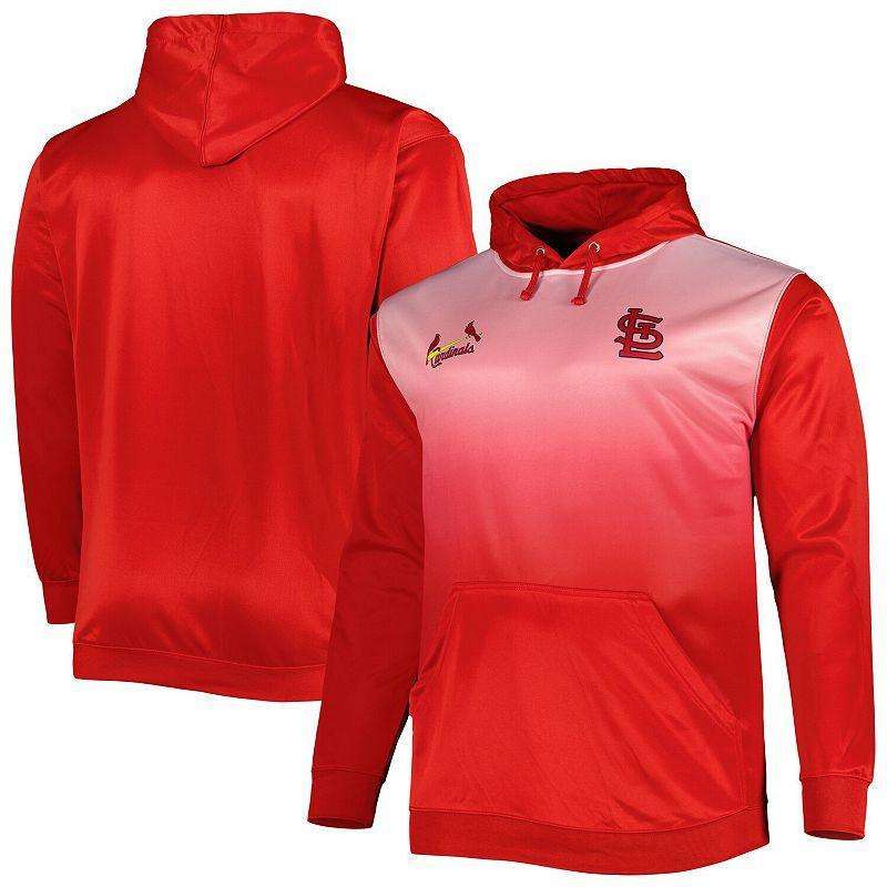 Mens St. Louis Cardinals Fade Sublimated Fleece Pullover Hoodie Product Image