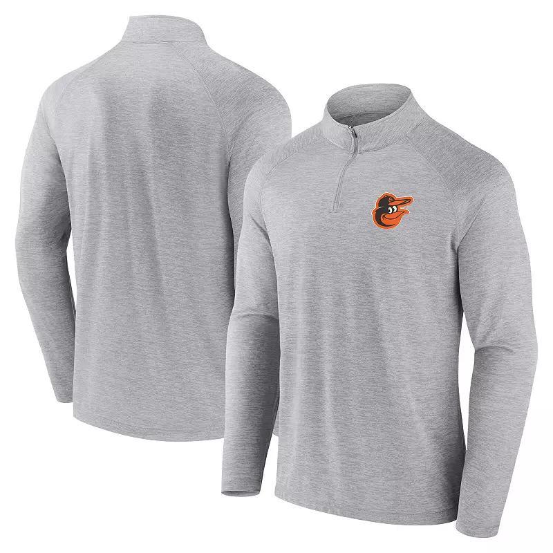 Mens Fanatics Gray Baltimore Orioles Head-to-Head Raglan Quarter-Zip Jacket Product Image