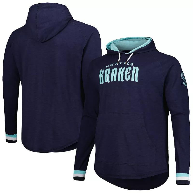 Mens Mitchell & Ness Deep Sea Blue Seattle Kraken Big & Tall Legendary Raglan Pullover Hoodie Krk Blue Product Image