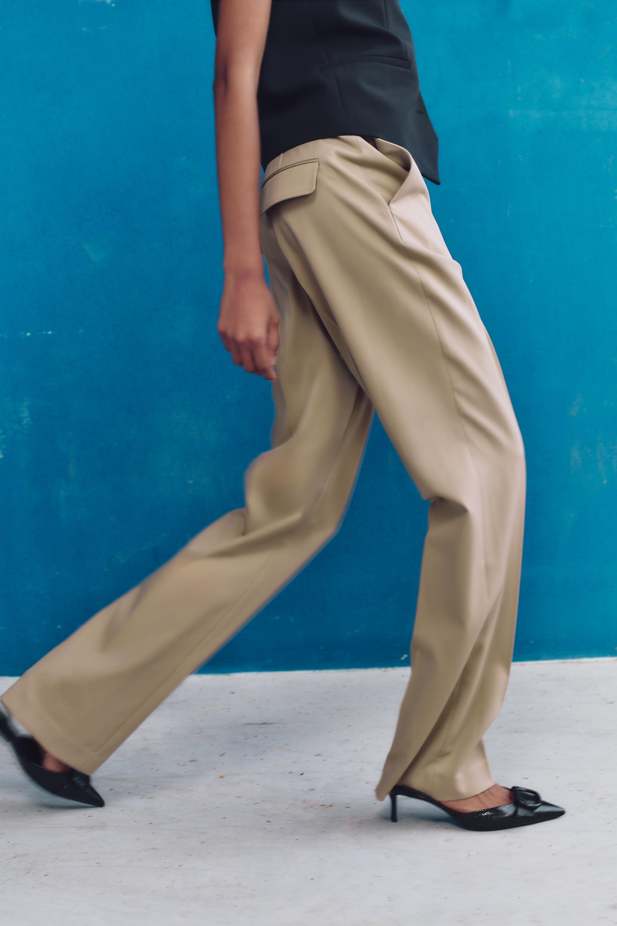 BELTED STRAIGHT LEG PANTS Product Image