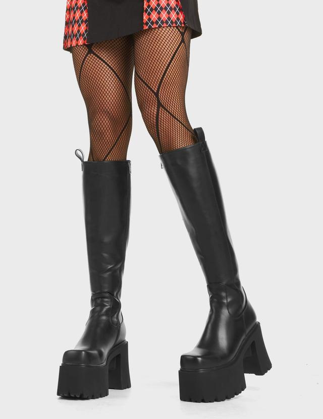 Spot On Chunky Platform Knee High Boots Product Image