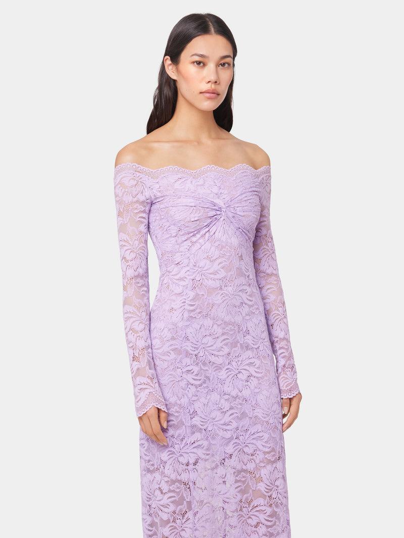 LAVENDER LONG DRESS IN LACE Product Image