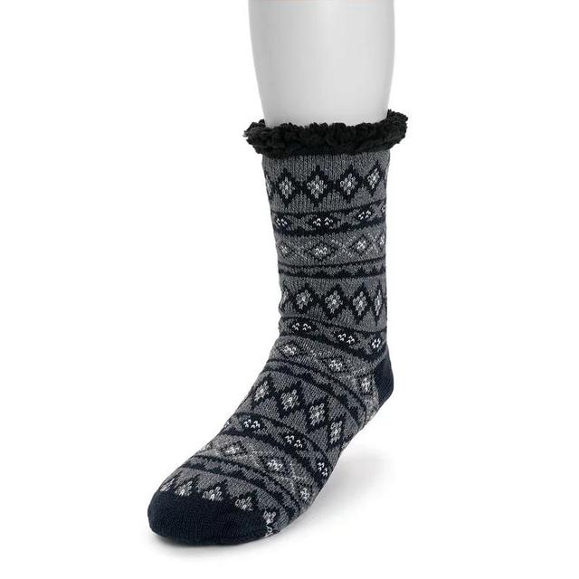 Mens MUK LUKS Cabin Socks Red Brown Product Image