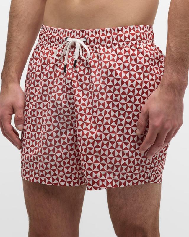 Mens Charles 5 Geometric-Print Swim Shorts Product Image