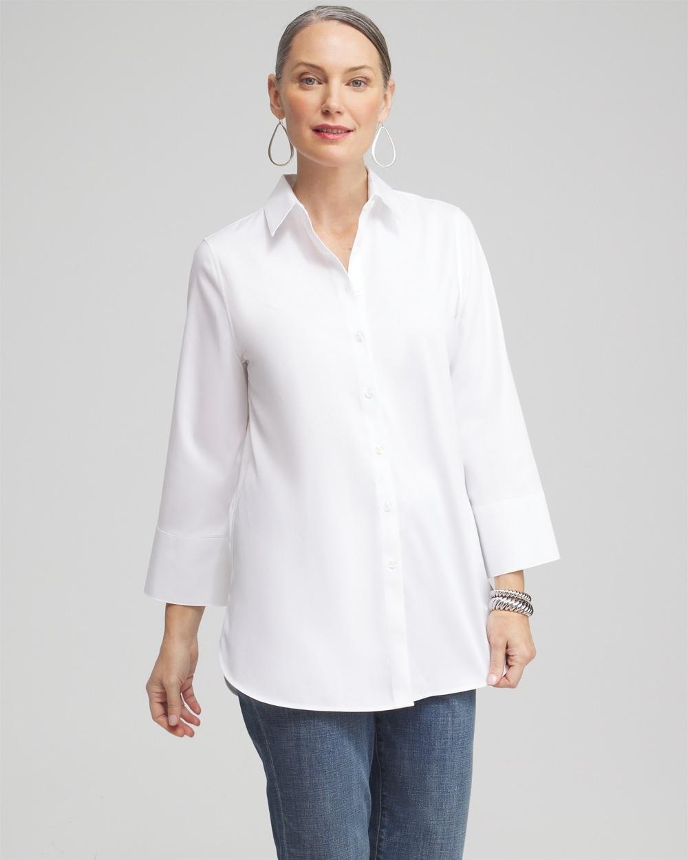 Women's No Iron Stretch 3/4 Sleeve Tunic Top Product Image