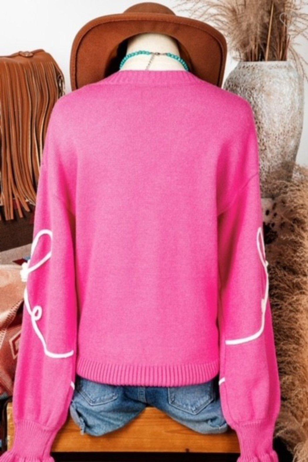 Pink Corded Sweater Product Image