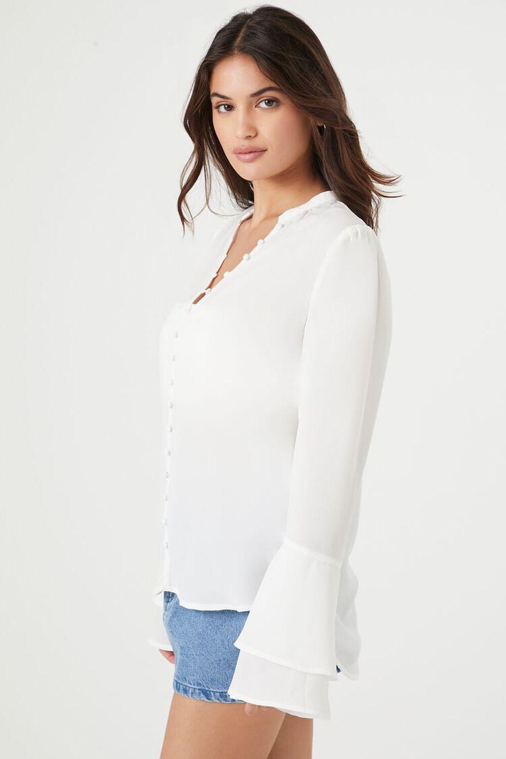 Sheer Bell-Sleeve Top | Forever 21 Product Image