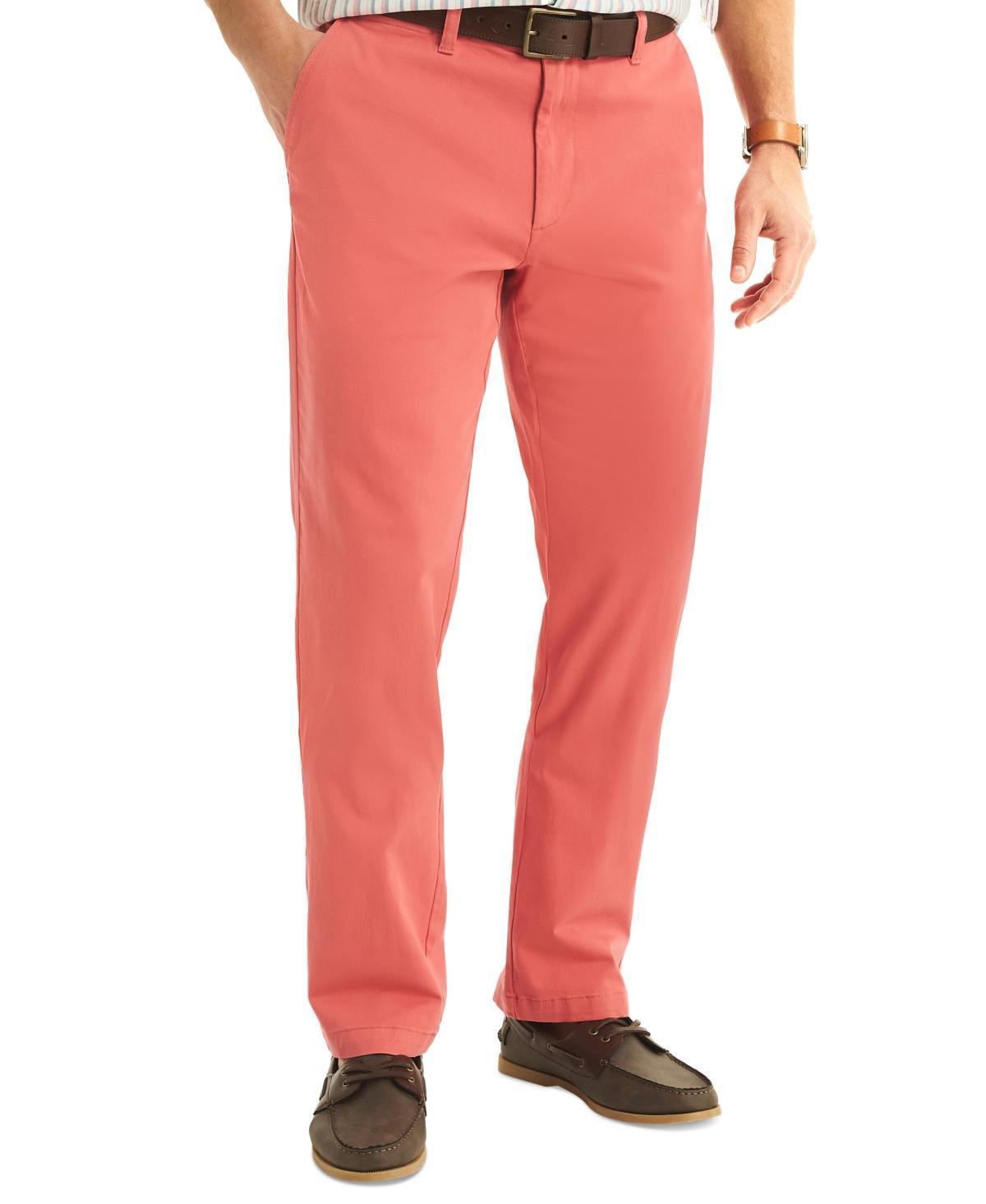 Men's Classic-Fit Stretch Solid Flat-Front Chino Deck Pants   Product Image