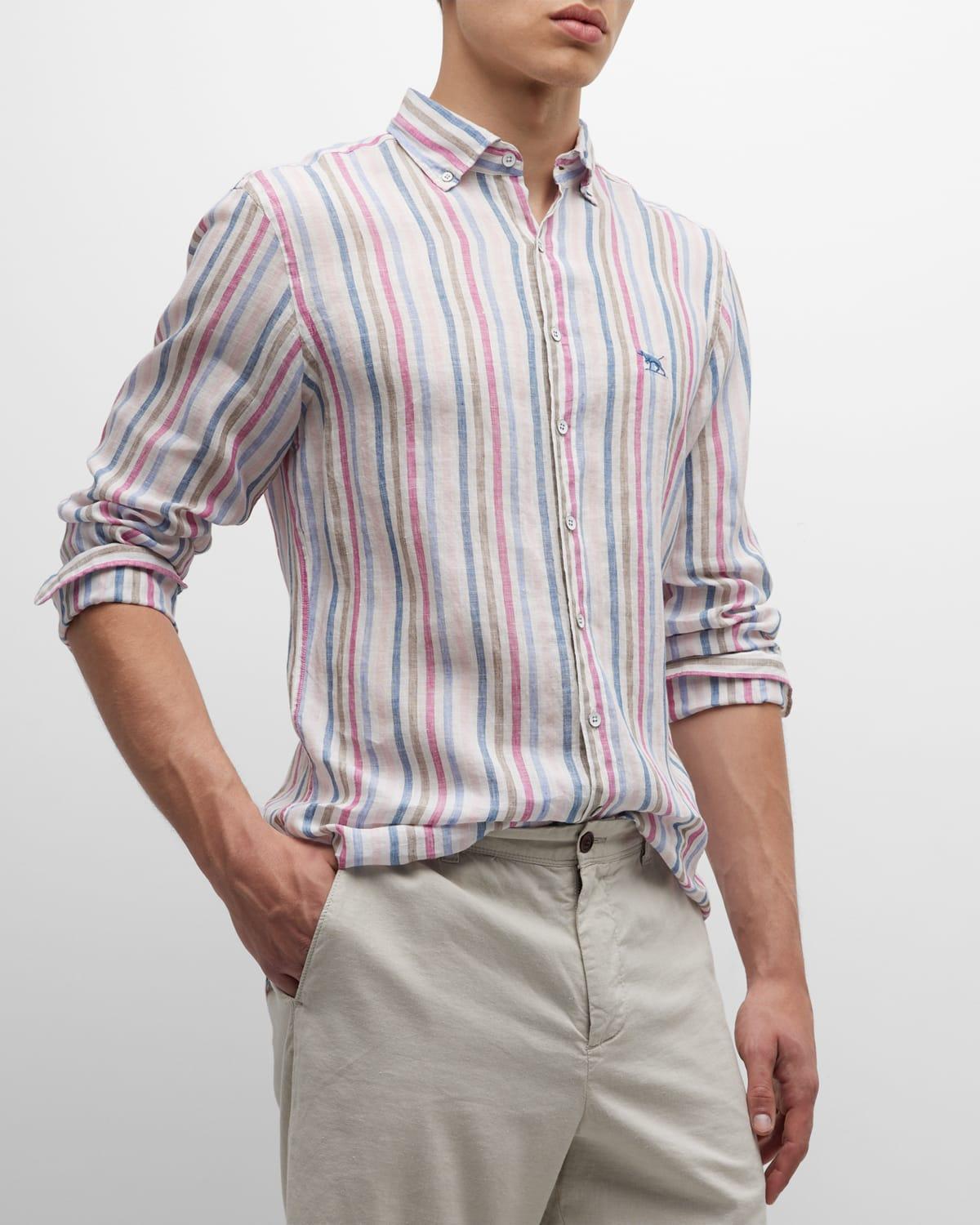 Rodd & Gunn Gimmerburn Stripe Linen Button-Up Shirt Product Image