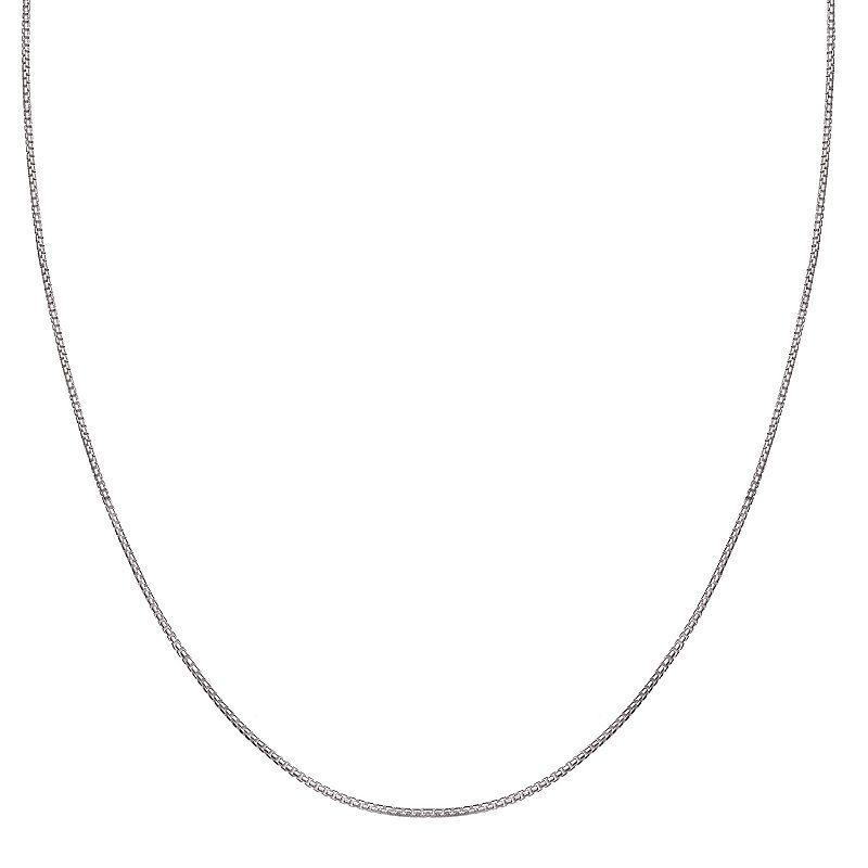 PRIMROSE Sterling Silver Round Box Chain Necklace, Womens Product Image