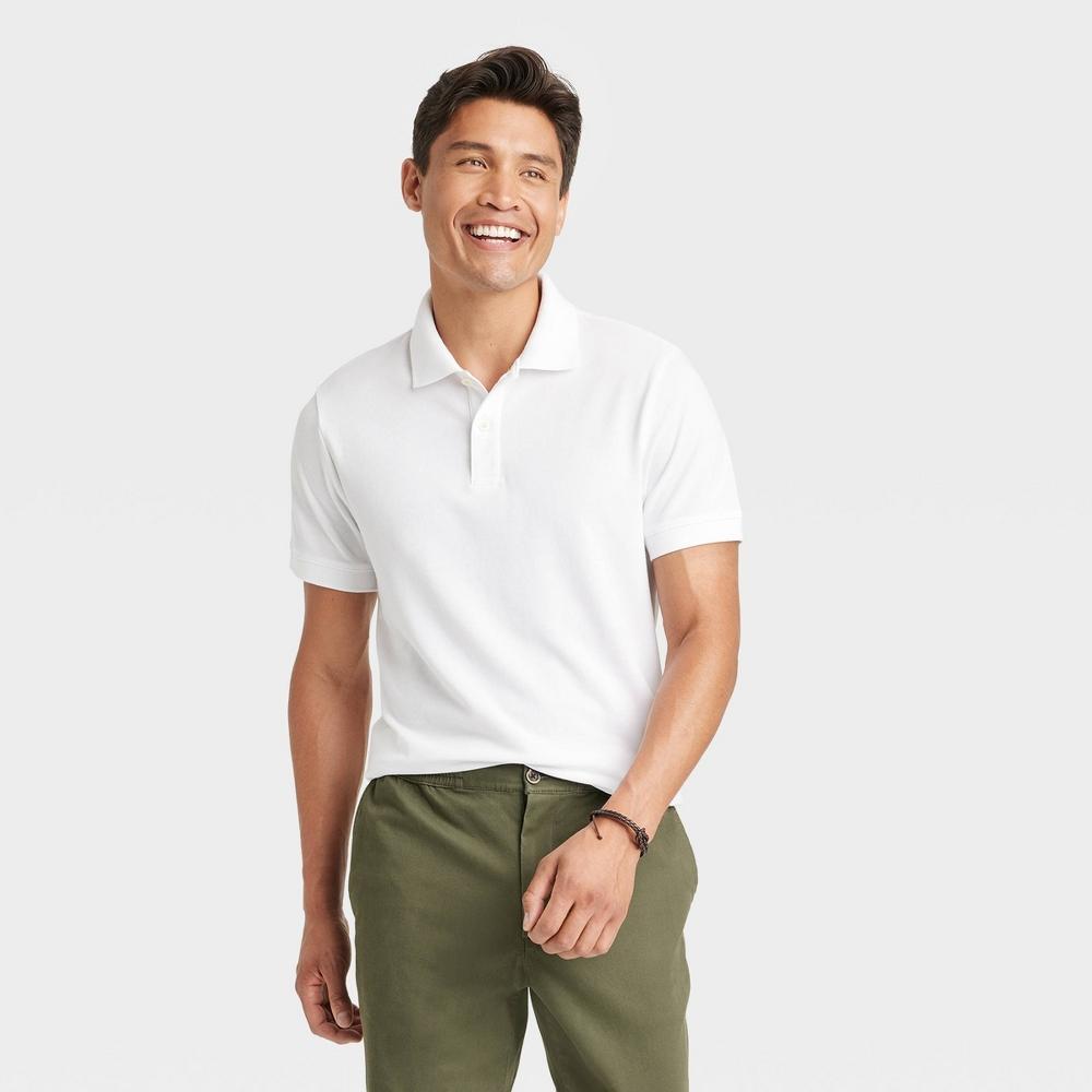 Mens Every Wear Loring Polo Shirt - Goodfellow & Co True White X L Product Image