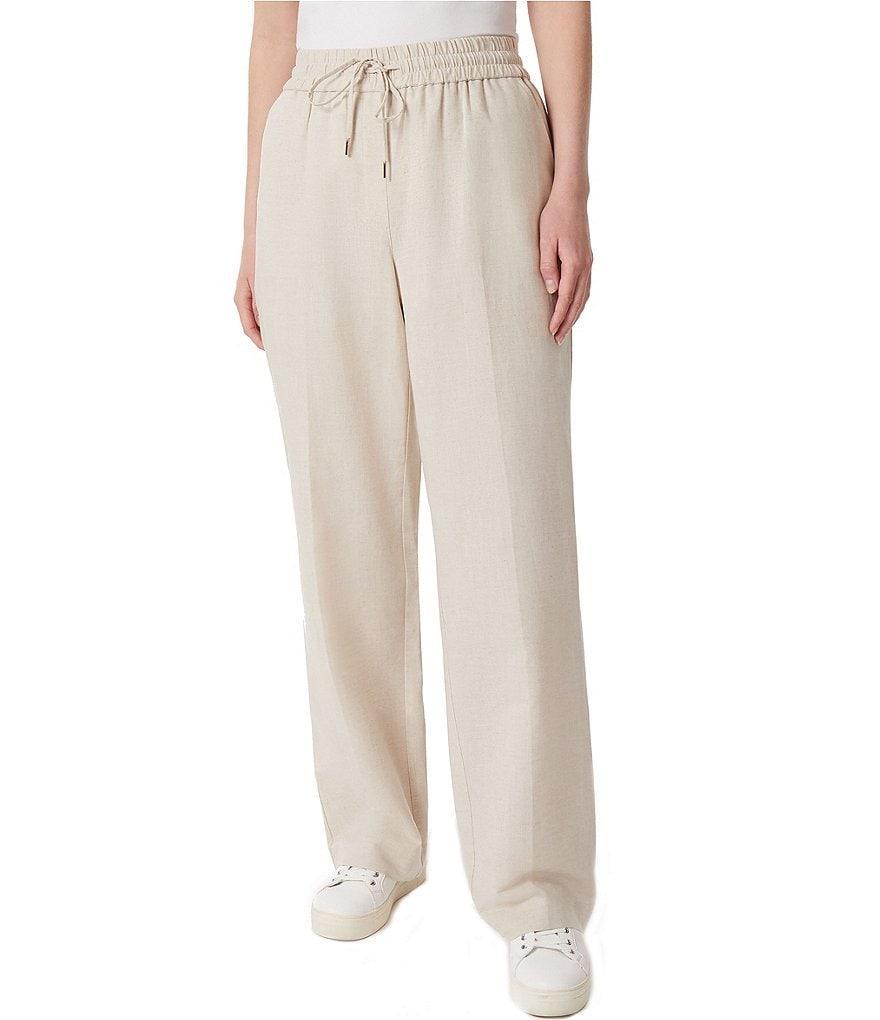 Jones New York Drawstring Tie Waist Pocketed Pull-On Wide Leg Trouser Product Image