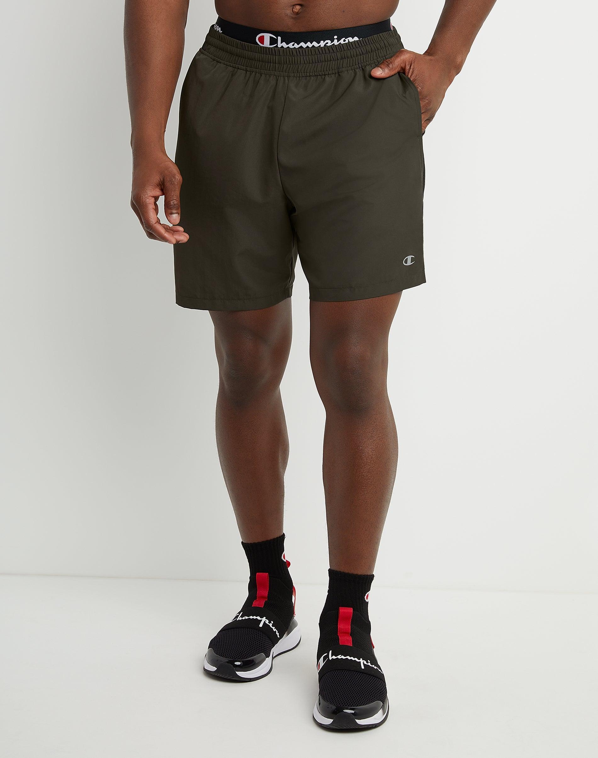 Mens Champion Woven Sports Shorts, 7 Black M Product Image