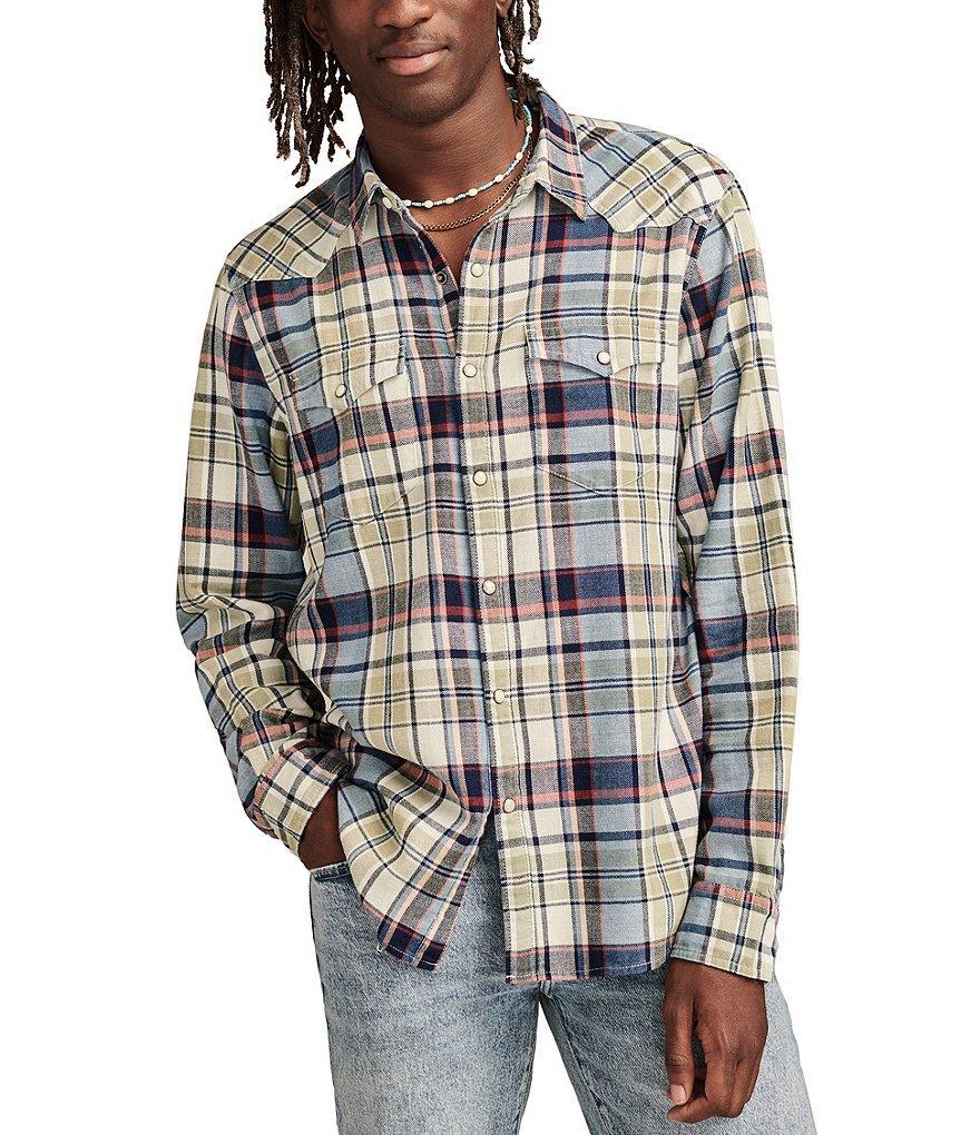 Lucky Brand Long Sleeve Plaid Woven Western Shirt Product Image