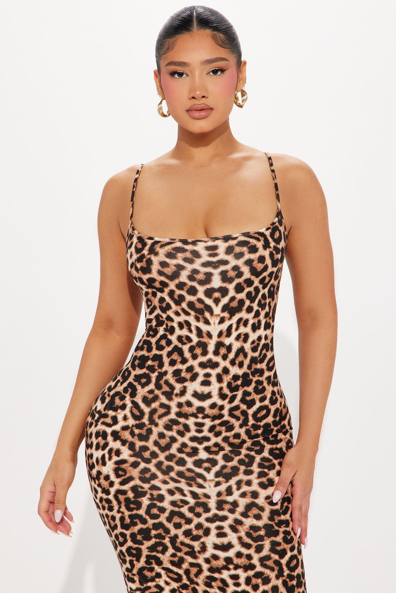 Brianna Leopard Maxi Dress - Brown/combo Product Image