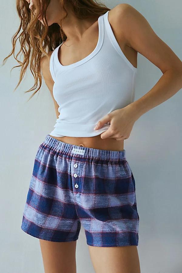 Out From Under Flannel Boxer Short Womens at Urban Outfitters Product Image