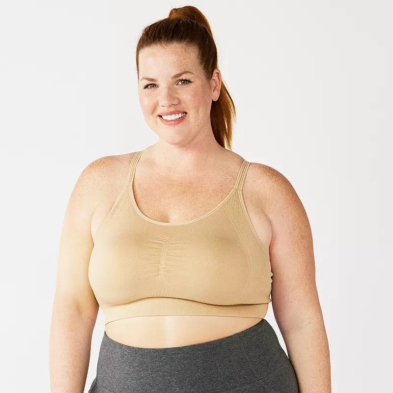 Plus Size Tek Gear Seamless Low-Impact Sports Bra, Womens Product Image