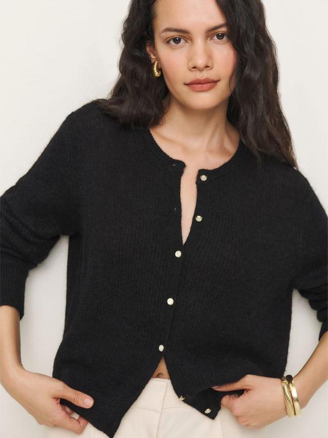 Cece Alpaca Ribbed Cardigan Product Image