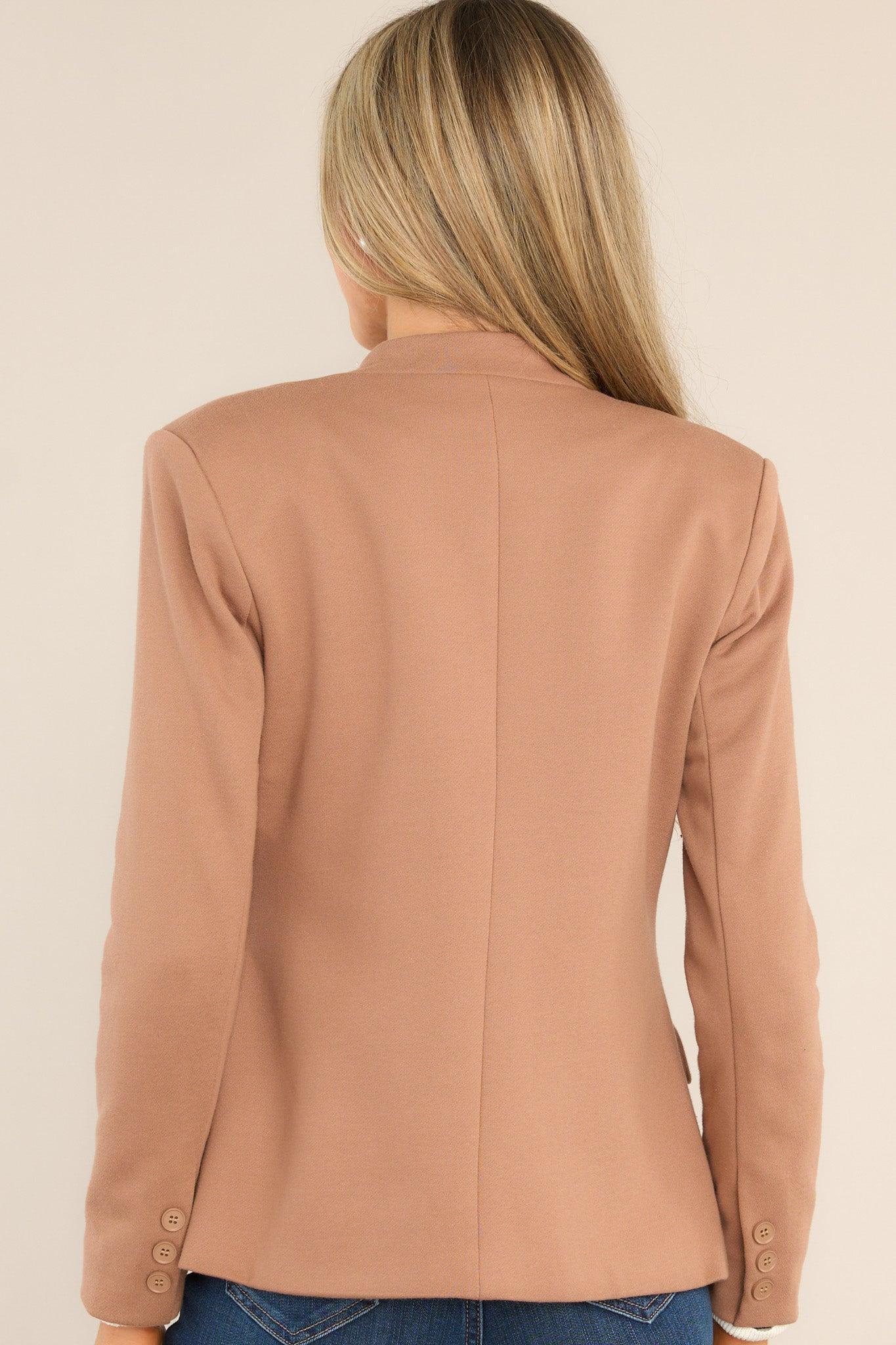 Answer Me Camel Ponte Blazer Brown Product Image