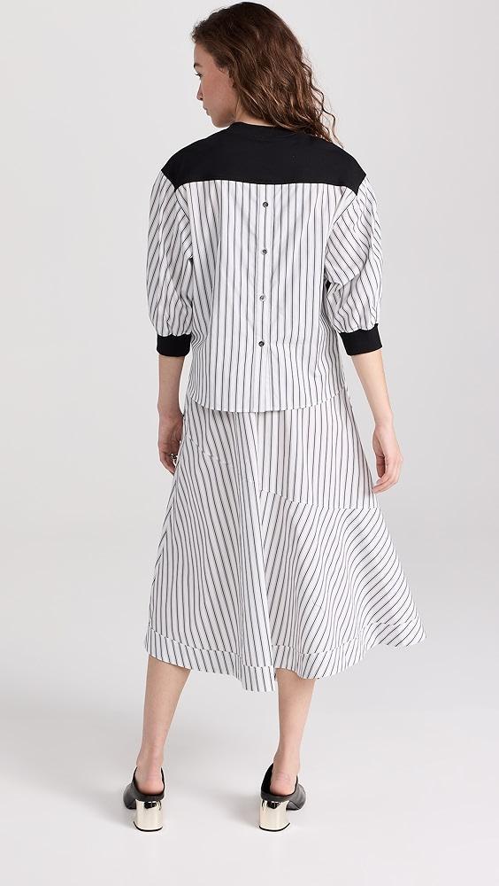 3.1 Phillip Lim Tear Drop Sleeve Sweatshirt Combo Dress | Shopbop Product Image