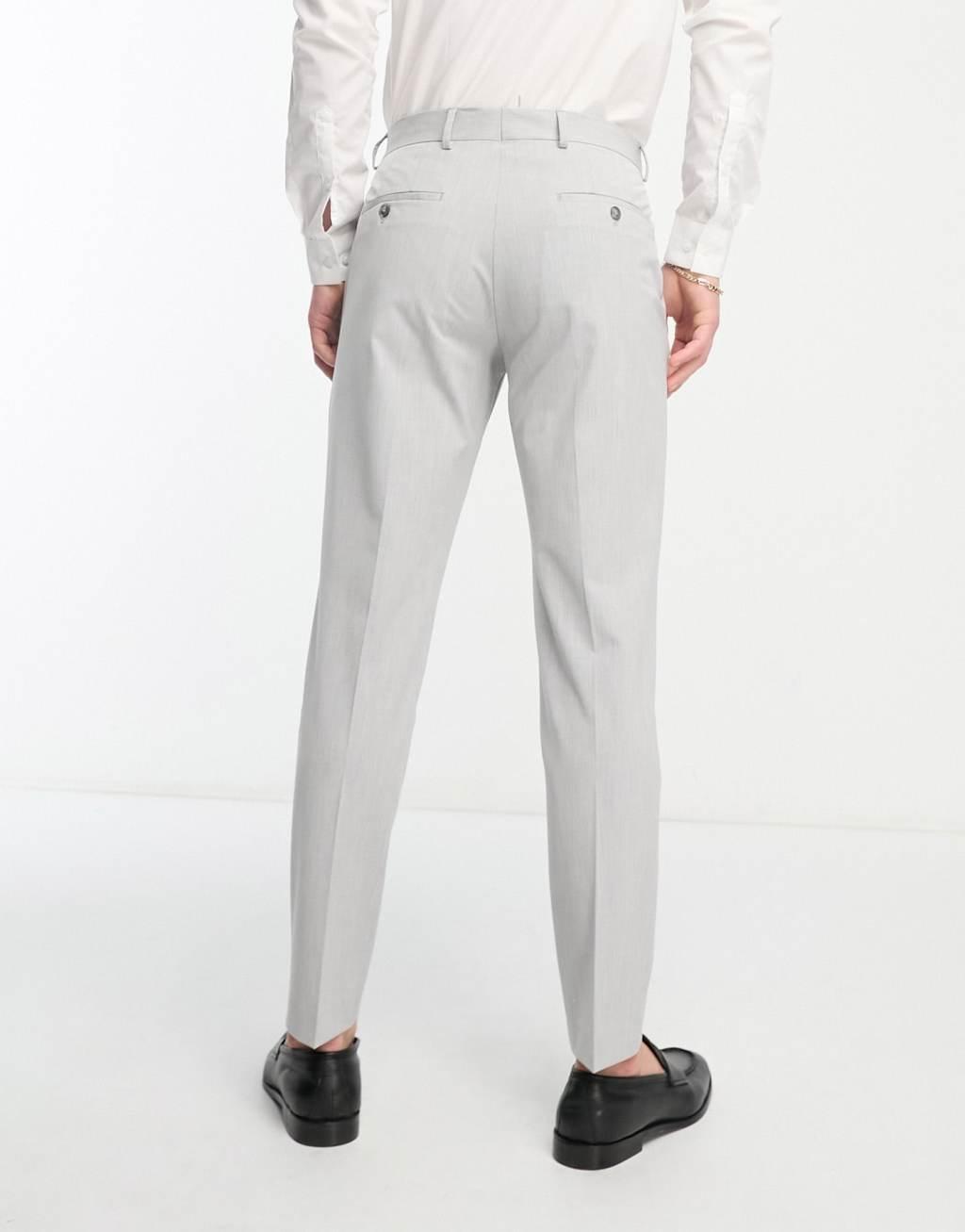 Selected Homme slim fit suit pants in light gray  Product Image