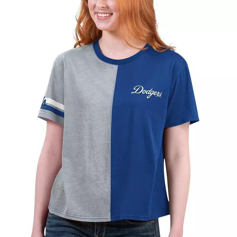 Womens Starter Royal/Gray Los Angeles Dodgers Power Move T-Shirt Product Image