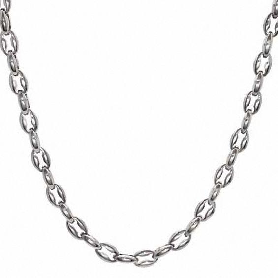 Men's 12.0mm Anchor Link Chain Necklace in Stainless Steel - 22" Product Image