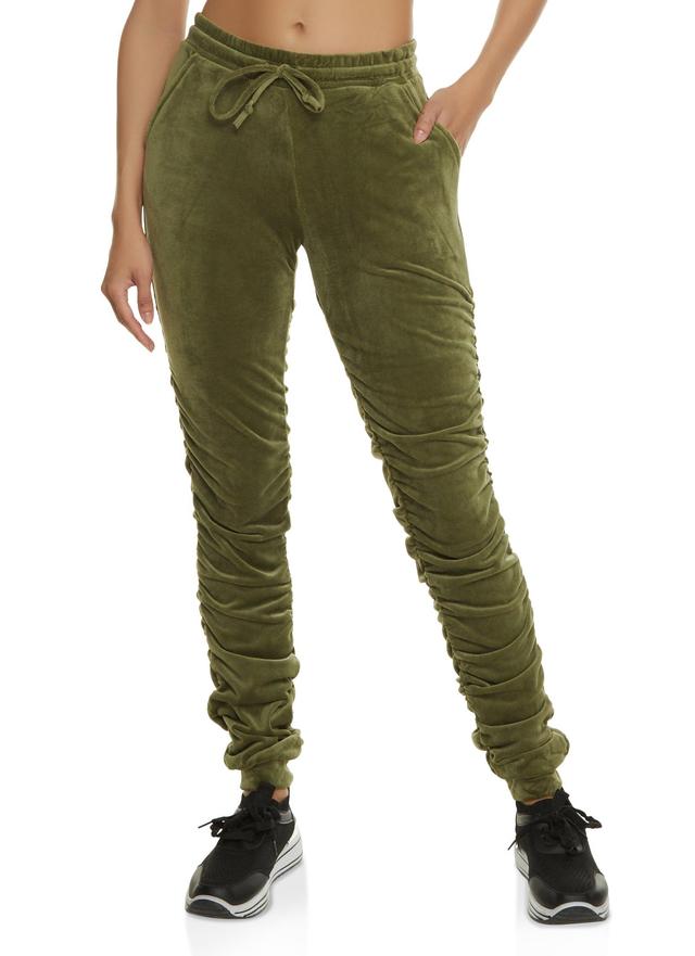 Womens Velour Stacked Joggers Product Image