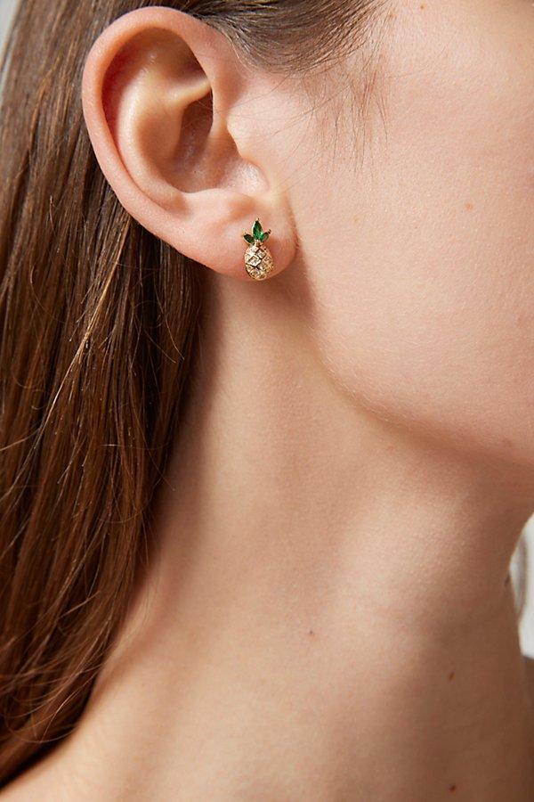 Urban Outfitters Delicate Rhinestone Pineapple Earring Womens at Urban Outfitters Product Image