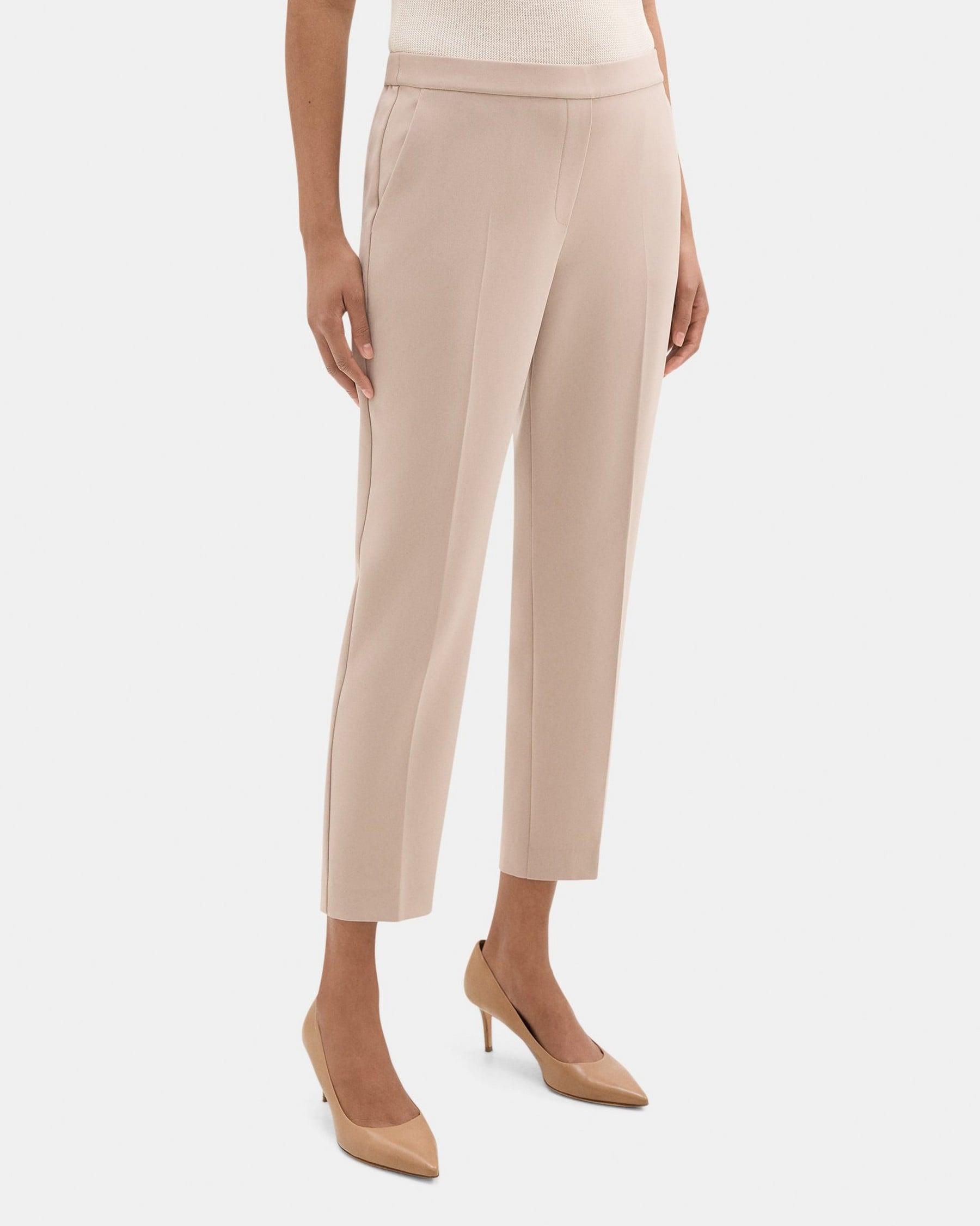 Cropped Slim Pull-On Pant in Crepe Product Image