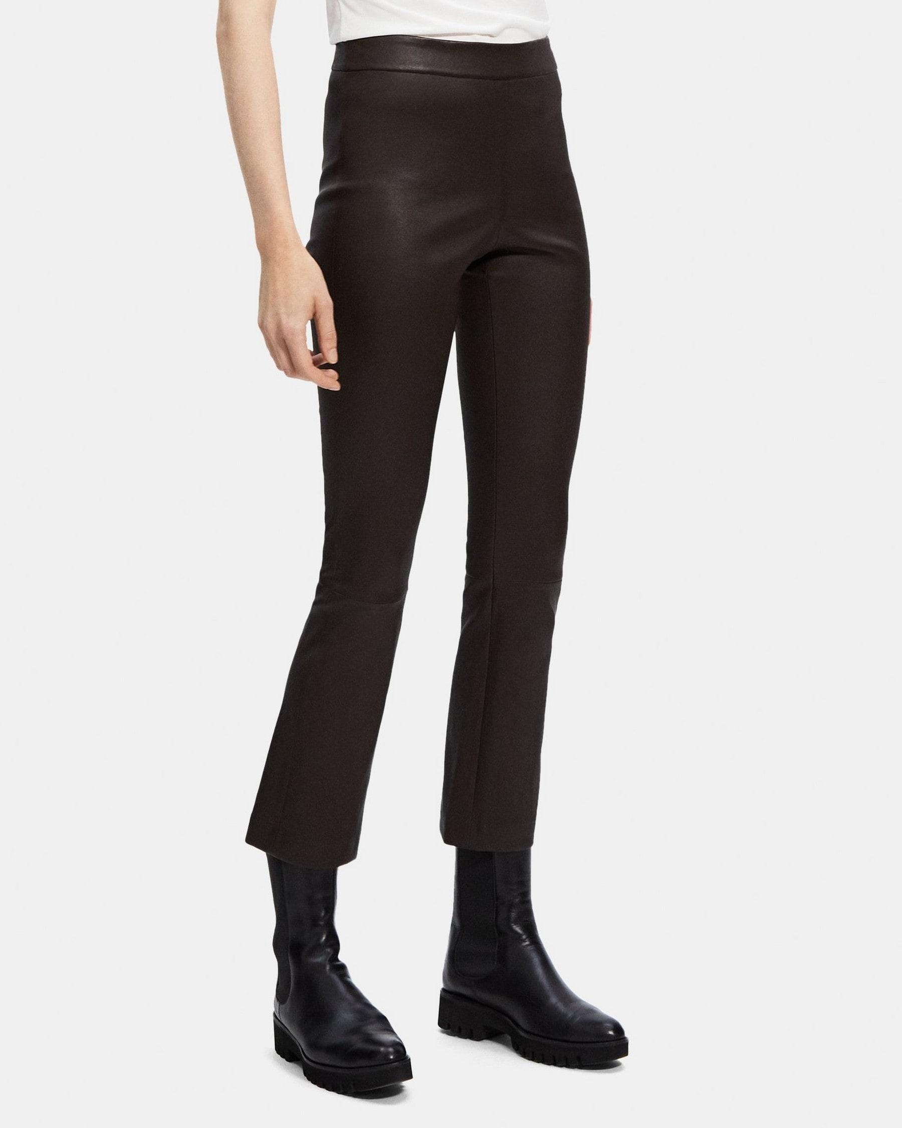 Slim Kick Pant in Leather Product Image