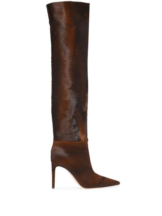 100mm leather boots Product Image