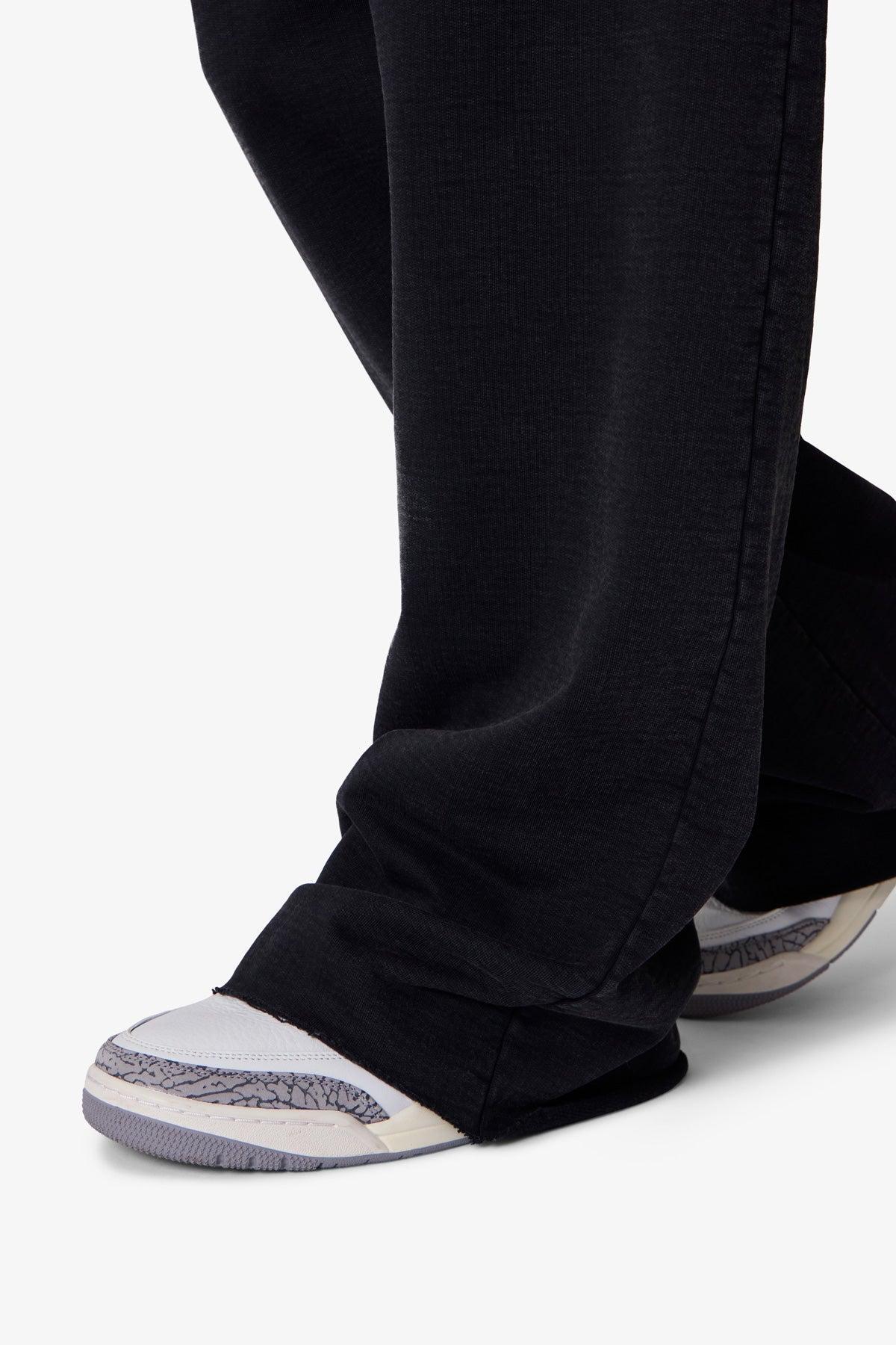 Ultra Baggy Heavy Fleece Sweatpants - Washed Black Product Image