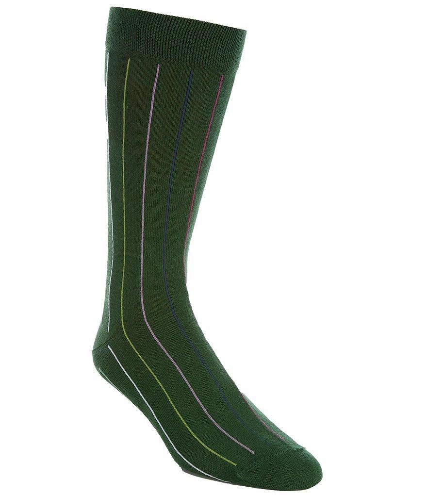 Ted Baker London Vertical Stripe Mid-Calf Dress Socks Product Image