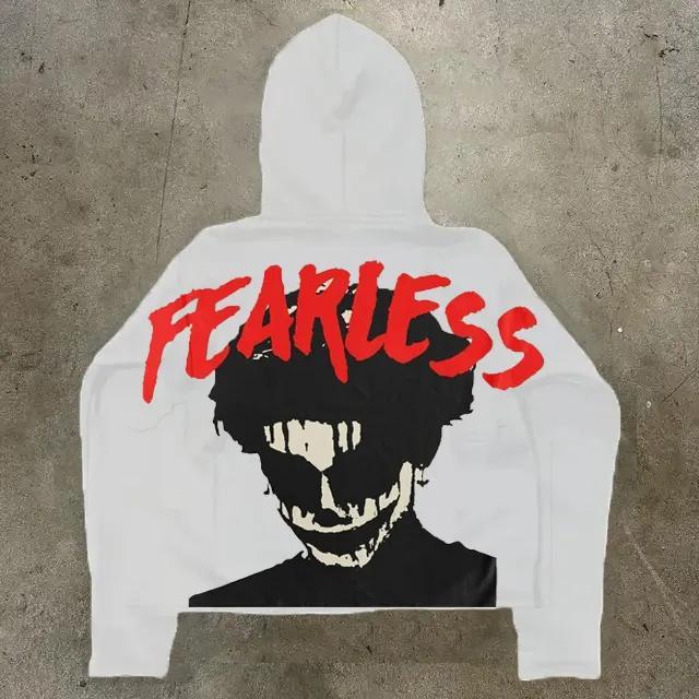 Vintage Fearless Joker Graphics Pocket Hoodie Product Image