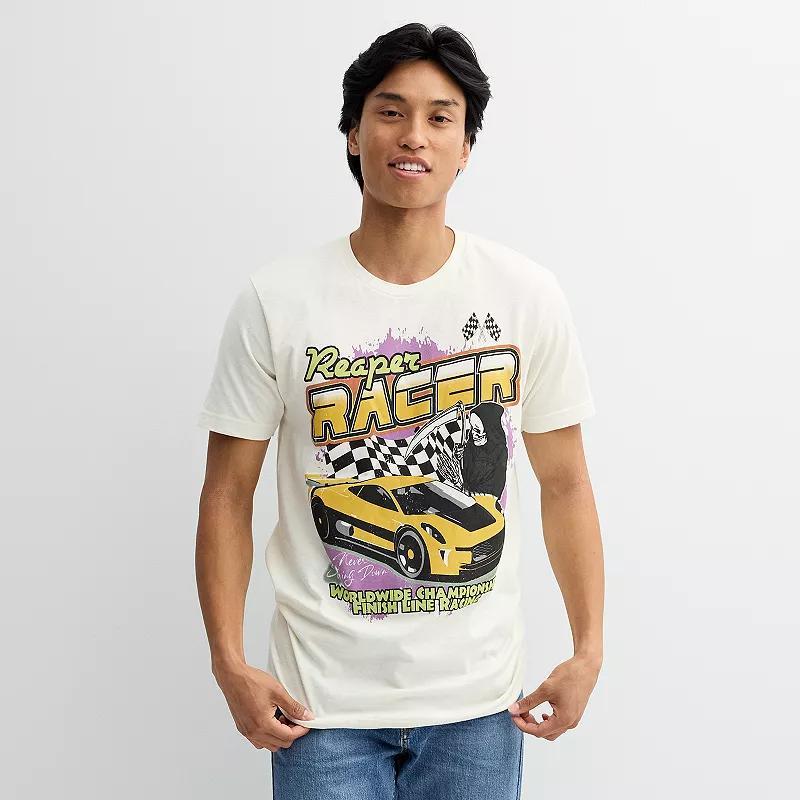 Mens Reaper Racer Vintage Oversized Graphic Racing Car Tee Product Image