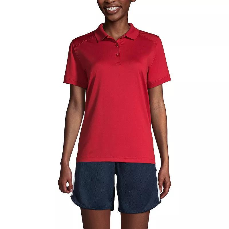 Lands End Womens School Uniform Short Sleeve Rapid Dry Polo Shirt Product Image