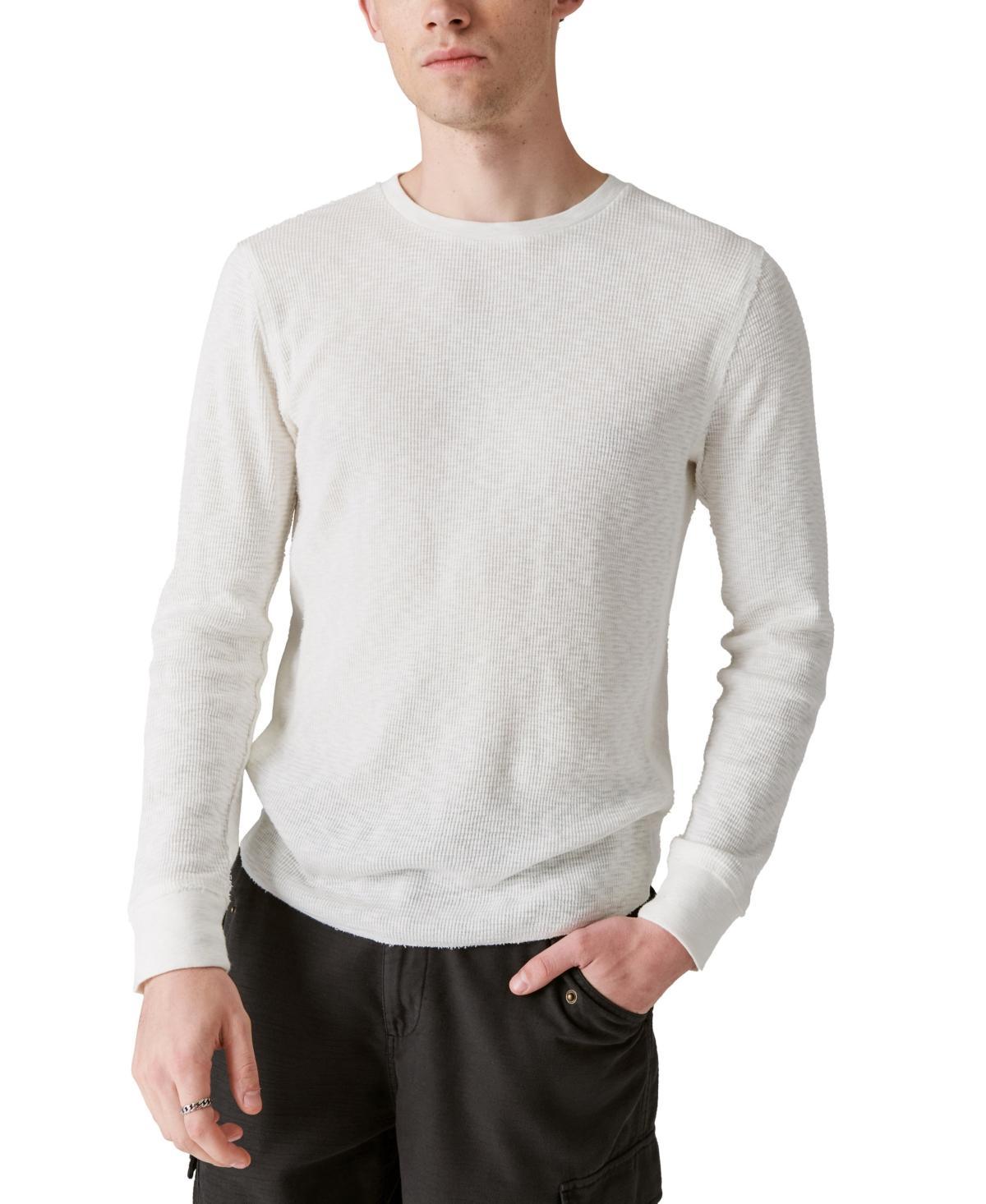 Lucky Brand Mens Garment Dyed Thermal Long Sleeve Crewneck T-Shirt Product Image