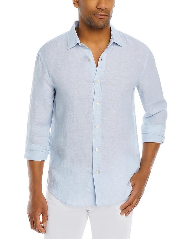 The Mens Store at Bloomingdales Linen Regular Fit Button Down Shirt - Exclusive Product Image