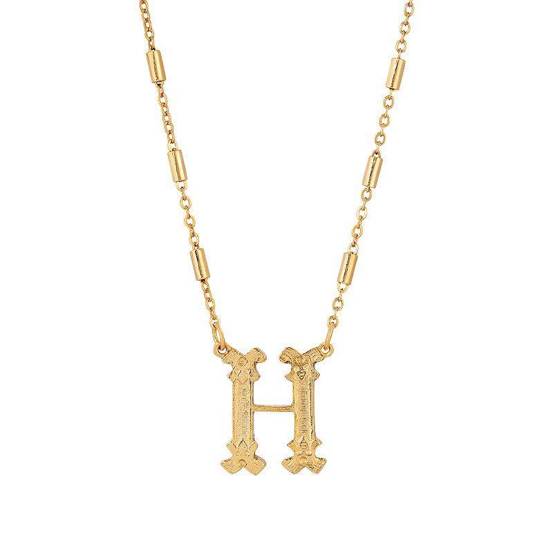 1928 Tone Initial W Pendant Necklace Product Image