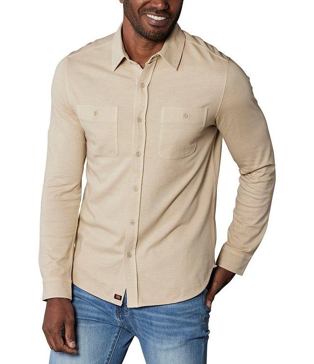 The Normal Brand Lennox Jersey Long Sleeve Woven Shirt Product Image