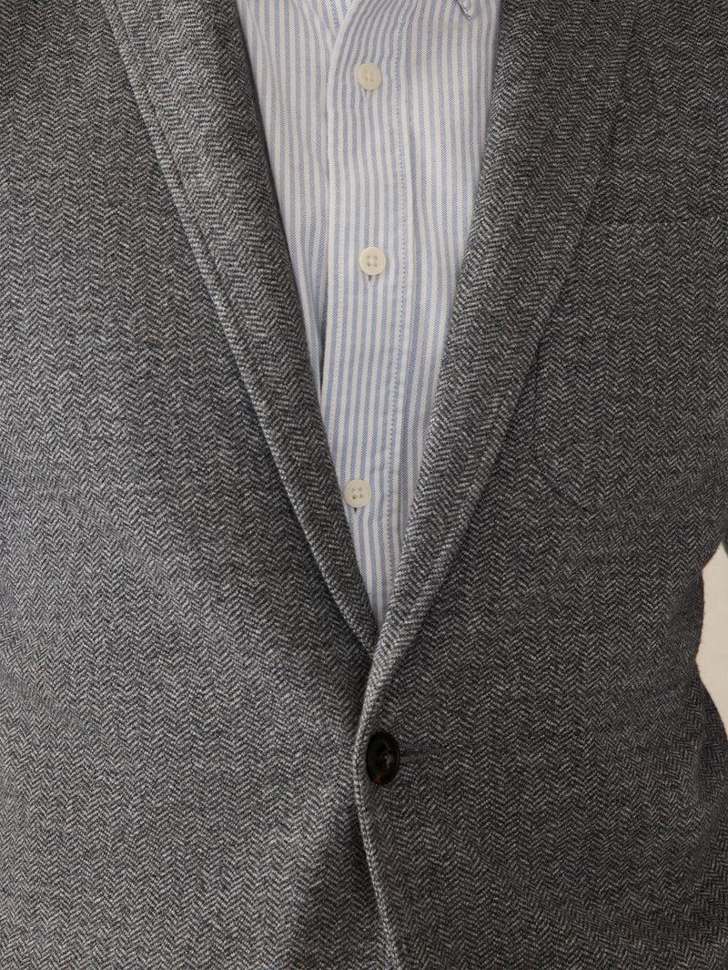 Inlet Knit Tweed Blazer - Steel Rock Herringbone Product Image