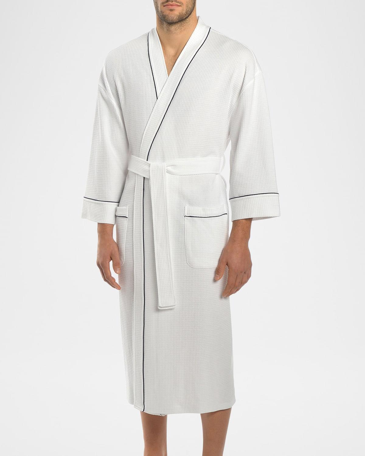 Mens Waffle Knit Kimono Robe Product Image