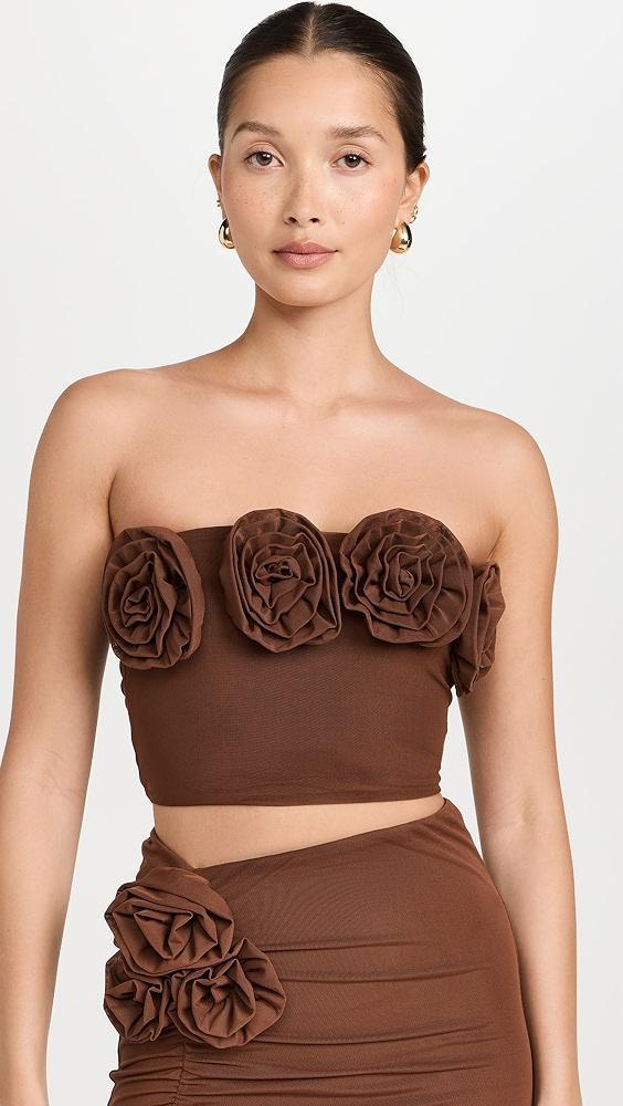 AFRM Este Tube Top with Rosettes | Shopbop Product Image