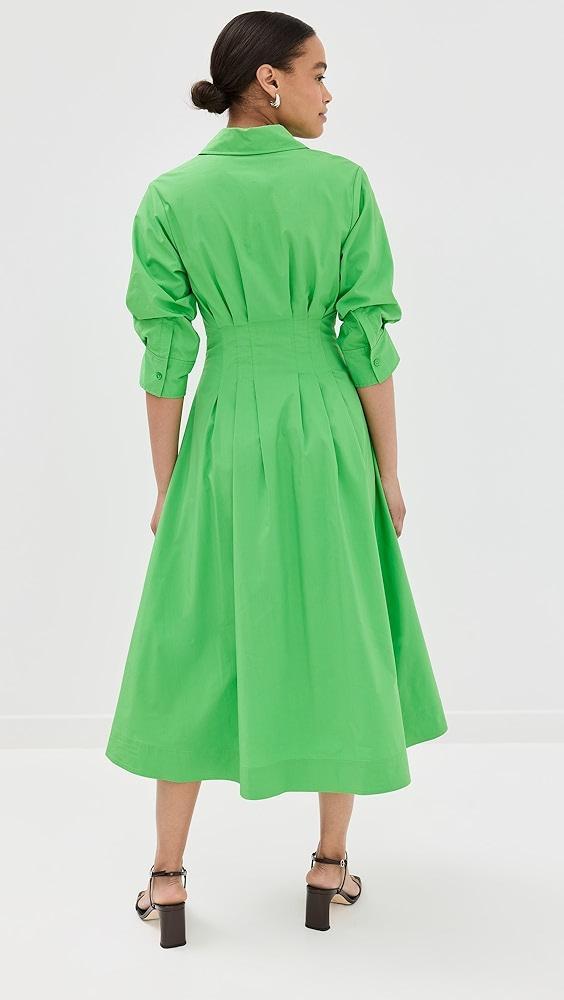 SIMKHAI Jazz Pintuck Midi Dress | Shopbop Product Image