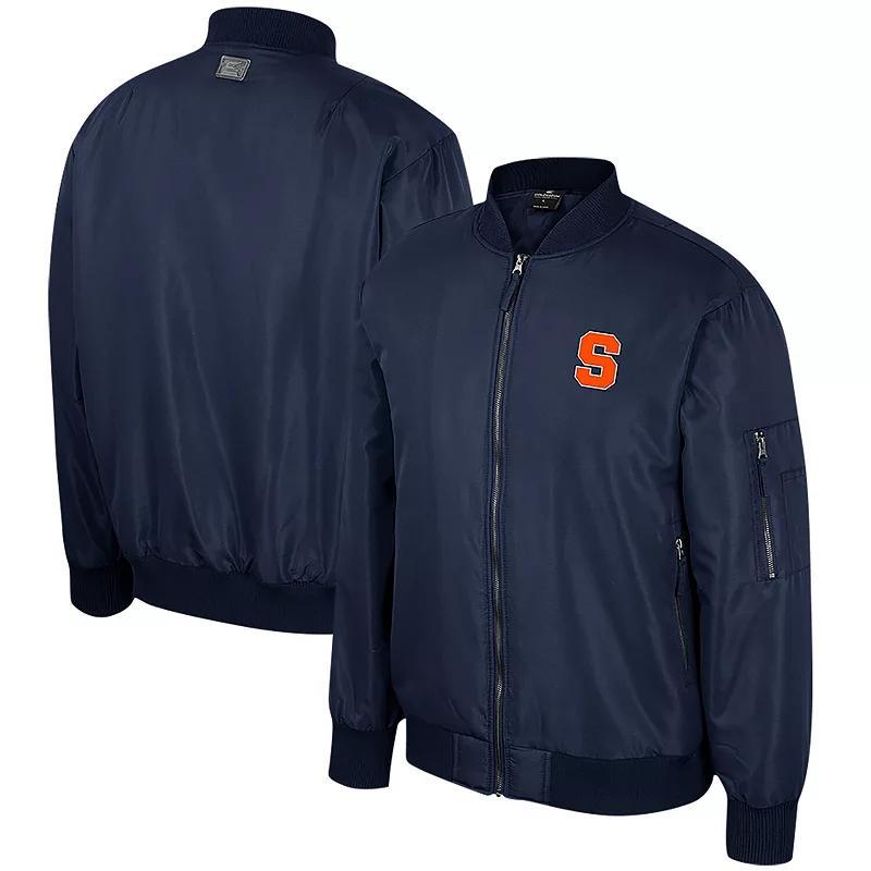 Mens Colosseum Syracuse Orange Full-Zip Bomber Jacket Blue Product Image