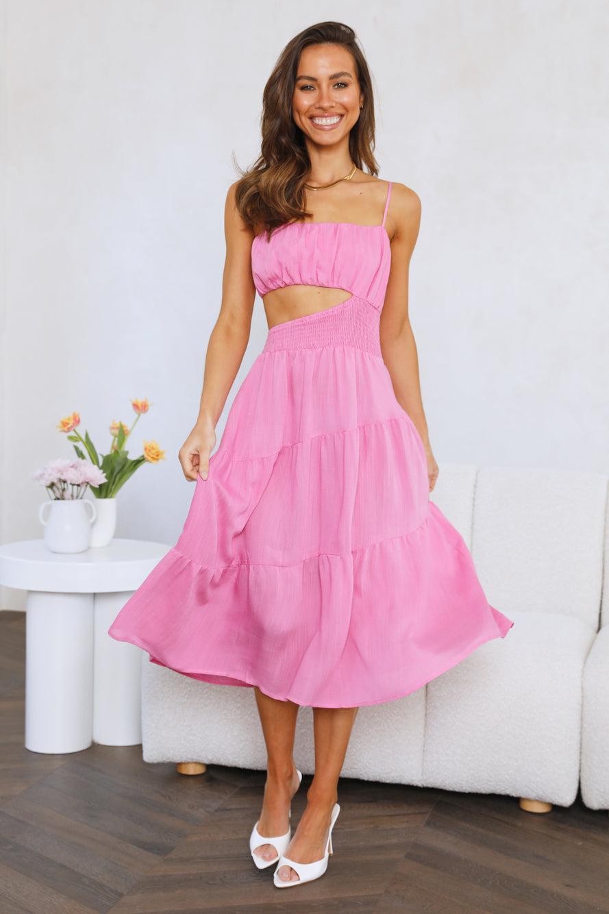 Get Lost In Your Eyes Midi Dress Pink product image